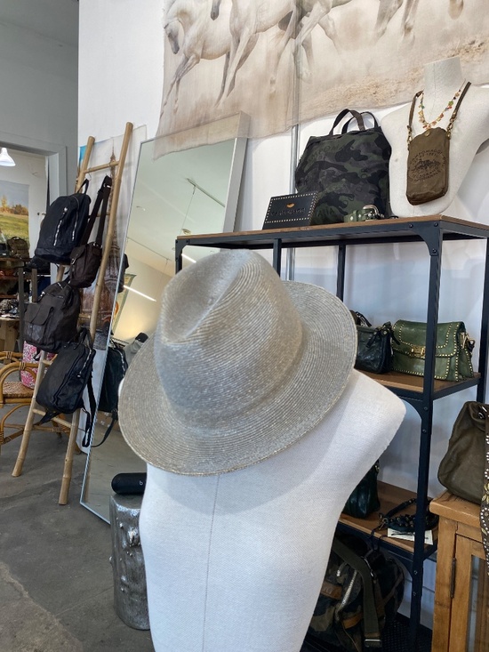 Reinhard Plank Straw Hat in Silver Gray